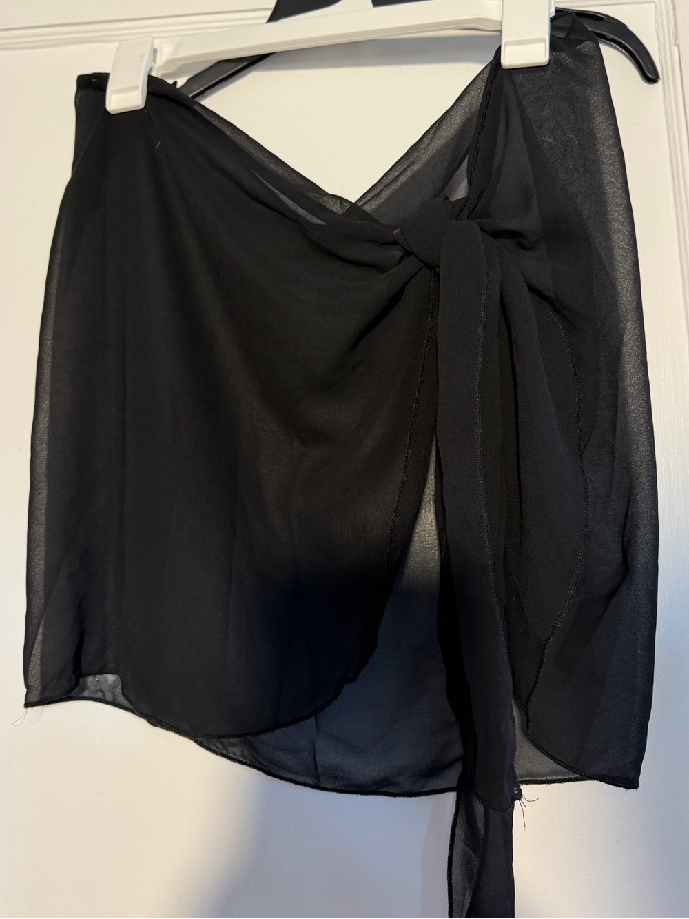 Black & white Wrap Skirt / swim cover up